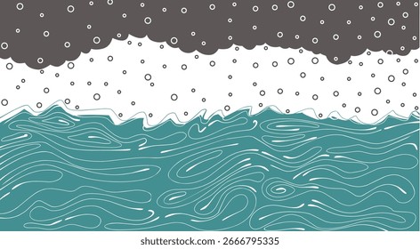 Abstract background blue water Overcast cloud