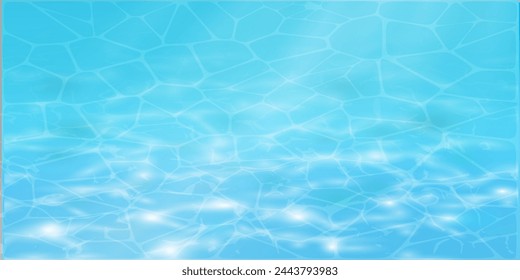 Abstract background of blue water in a swimming pool. Vector