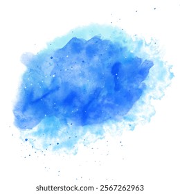 Abstract background with a blue watercolour splat design