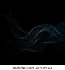 Abstract background with blue wave.