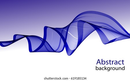 Abstract background with blue wave