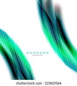 Abstract background, blue wave business template, web design