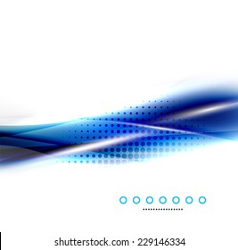 Abstract background, blue wave business template, web design
