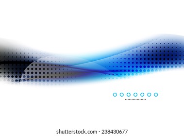 Abstract background, blue wave business template, web design