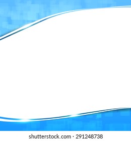 Abstract background blue wave curve and lighting element vector illustration eps10
