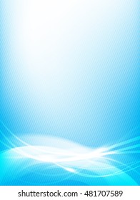 Abstract background blue wave curve and lighting element vector illustration eps10