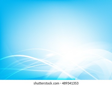 Abstract background blue wave curve and lighting element vector illustration eps10