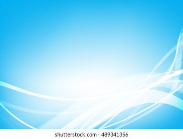 Abstract background blue wave curve and lighting element vector illustration eps10