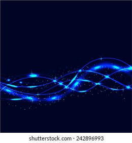 Abstract background blue wave for design