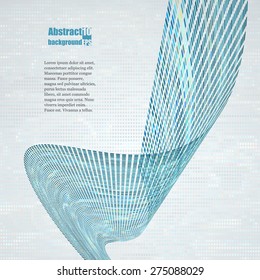 Abstract  background with blue wave. Eps10 Vector illustration