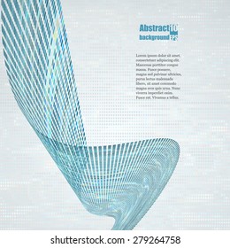 Abstract  background with blue wave. Eps10 Vector illustration