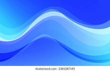 Abstract background blue wave fluid gradient. vector illustration for poster