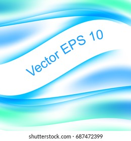Abstract background. Blue wave for your design