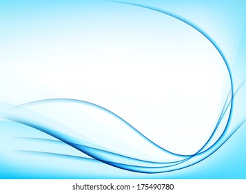 Abstract Background With Blue Waved Lines 