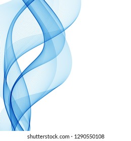 Abstract background with blue waves