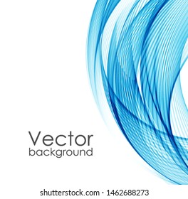 Abstract background with blue waves