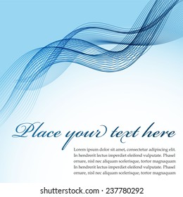 Abstract background with blue waves