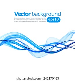 Abstract background with blue waves