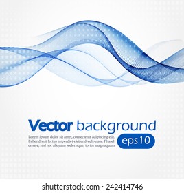 Abstract background with blue waves