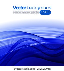 Abstract background with blue waves