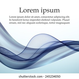 Abstract background with blue waves