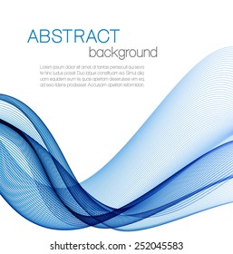 Abstract background with blue waves 