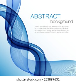 Abstract background with blue waves