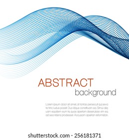 Abstract background with blue waves