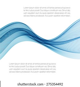 Abstract Vector Background Blue Waved Lines Stock Vector (Royalty Free ...