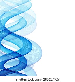 Abstract background with blue waves