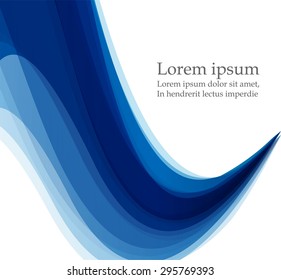 Abstract background with blue waves