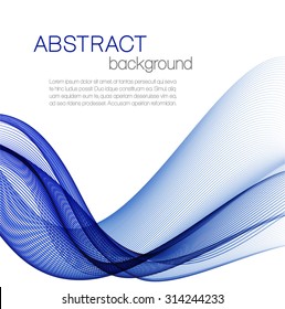 Abstract background with blue waves