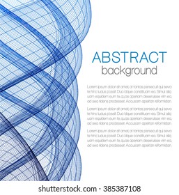 Abstract background with blue waves