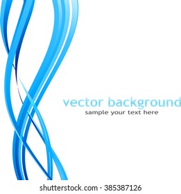 Abstract background with blue waves