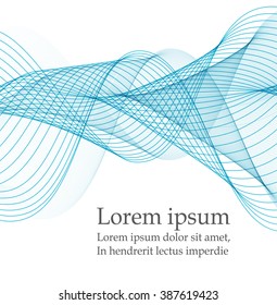 Abstract background with blue waves