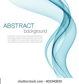 Abstract background with blue waves