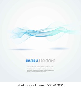 Abstract background with blue waves.