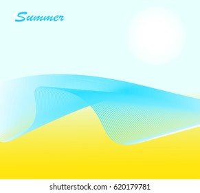 Abstract background with blue waves