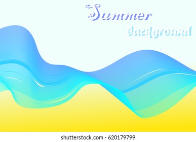 Abstract background with blue waves