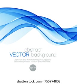 Abstract background with blue waves