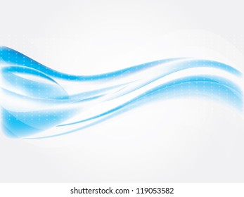 Abstract background with blue waves and lines