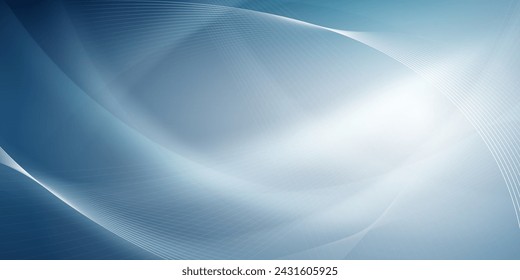 Abstract background of blue waves, modern design, vector illustration