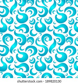 Abstract background with blue waves on a white background - vector 