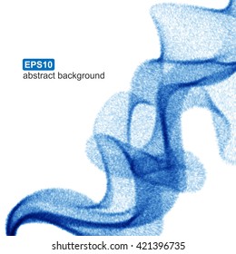 Abstract background. Blue waves on white background for presentation, website, flyers, brochures.