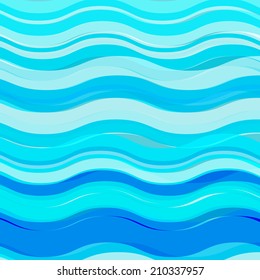 Abstract background with blue waves, vector illustration