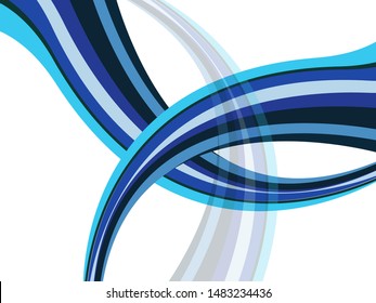 Abstract background with blue waves. . Wave lines shape in blue color background. Art design for your design project.