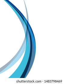 Abstract background with blue waves. . Wave lines shape in blue color background. Art design for your design project.