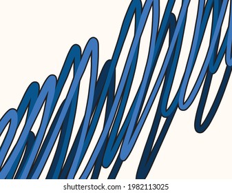 Abstract background with blue waving lines pattern