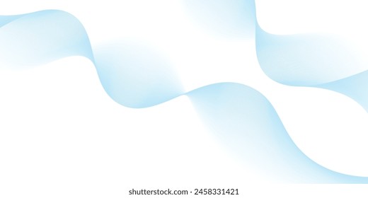 Abstract background with blue wavy and curvy lines Isolated on transparent background, vector illustration