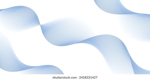 Abstract background with blue wavy and curvy lines Isolated on transparent background, vector illustration